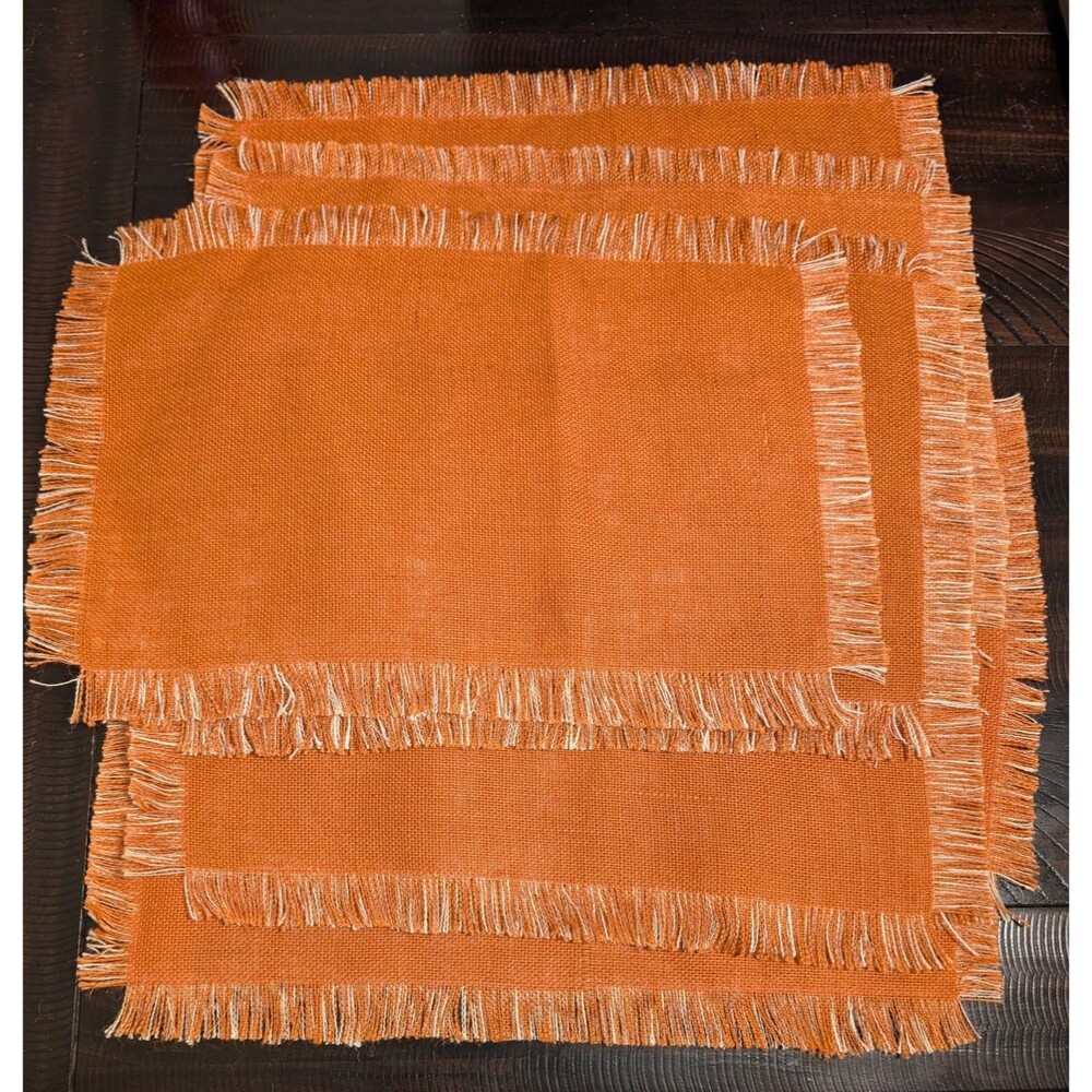 Burnt Orange Placemats Jupe The Prairie By Rachel Ashwell Set Of 8 Farmhouse